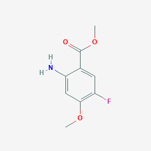 molecular formula C9H10FNO3 B3331918 Methyl 2-amino-5-fluoro-4-methoxybenzoate CAS No. 864292-99-9