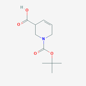 molecular formula C11H17NO4 B3331924 1-(tert-Butoxycarbonyl)-1,2,3,6-tetrahydropyridine-3-carboxylic acid CAS No. 86447-14-5