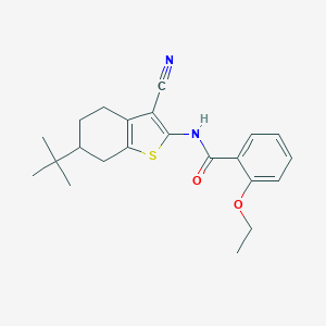 molecular formula C22H26N2O2S B333193 N-(6-tert-butyl-3-cyano-4,5,6,7-tetrahydro-1-benzothiophen-2-yl)-2-ethoxybenzamide 