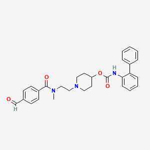 molecular formula C29H31N3O4 B3331935 [1-[2-[(4-甲酰基苯甲酰)-甲基氨基]乙基]哌啶-4-基] N-(2-苯基苯基)氨基甲酸酯 CAS No. 864760-28-1