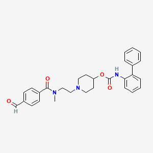 1-(2-(4-formyl-N-methylbenzamido)ethyl)piperidin-4-yl [1,1'-biphenyl]-2-ylcarbamate