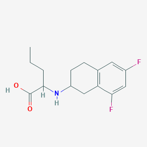 molecular formula C15H19F2NO2 B3331972 N-[(2S)-6,8-Difluoro-1,2,3,4-tetrahydro-2-naphthalenyl]-L-norvaline CAS No. 865774-84-1