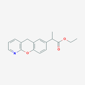 molecular formula C17H17NO3 B3331983 Ethyl 2-(5H-[1]benzopyrano[2,3-b]pyridin-7-yl)propanoate CAS No. 86618-09-9