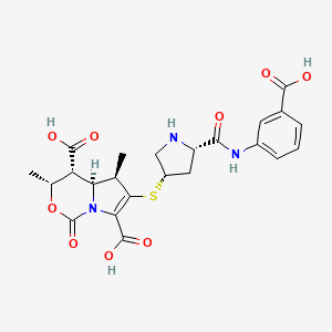 (3R,4R,4aS,5R)-6-({(3S,5S)-5-[(3-Carboxyphenyl)carbamoyl]pyrrolidin-3-yl}sulfanyl)-3,5-dimethyl-1-oxo-3,4,4a,5-tetrahydro-1H-pyrrolo[1,2-c][1,3]oxazine-4,7-dicarboxylic acid