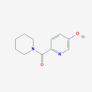 molecular formula C11H14N2O2 B3331998 1-[(5-Hydroxy-2-pyridinyl)carbonyl]-piperidine CAS No. 866327-65-3