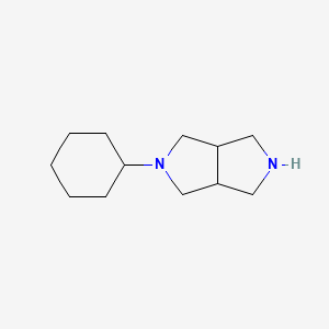 molecular formula C12H22N2 B3332034 2-Cyclohexyl-octahydropyrrolo[3,4-c]pyrrole CAS No. 86732-30-1
