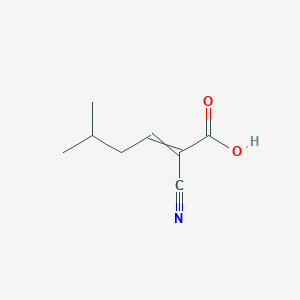 molecular formula C8H11NO2 B3332051 2-Cyano-5-methylhex-2-enoic acid CAS No. 869-02-3