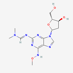 molecular formula C14H21N7O4 B3332067 2-(Dimethylaminomethylidene)amino-6-methoxylamino-9-(beta-D-2-deoxyribofuranosyl)purine CAS No. 869354-99-4
