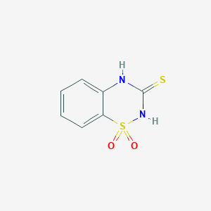 molecular formula C7H6N2O2S2 B3332152 2H-Benzo[e][1,2,4]thiadiazine-3(4H)-thione 1,1-dioxide CAS No. 87343-84-8