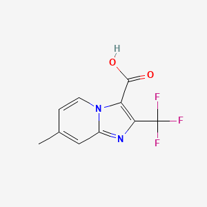 molecular formula C10H7F3N2O2 B3332173 7-Methyl-2-(trifluoromethyl)imidazo[1,2-a]pyridine-3-carboxylic acid CAS No. 874830-65-6
