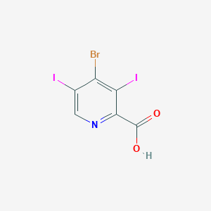 molecular formula C6H2BrI2NO2 B3332178 4-Bromo-3,5-diiodopyridine-2-carboxylic acid CAS No. 876476-58-3