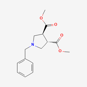 molecular formula C15H19NO4 B3332196 trans-Dimethyl 1-benzyl-3,4-pyrrolidinedicarboxylate CAS No. 87813-05-6