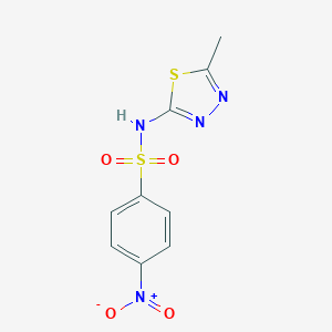 molecular formula C9H8N4O4S2 B333222 N-(5-methyl-1,3,4-thiadiazol-2-yl)-4-nitrobenzenesulfonamide 
