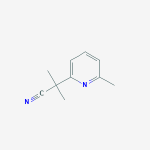 molecular formula C10H12N2 B3332235 2-Methyl-2-(6-methylpyridin-2-yl)propanenitrile CAS No. 878744-13-9