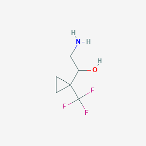 molecular formula C6H10F3NO B3332245 2-Amino-1-[1-(trifluoromethyl)cyclopropyl]ethanol CAS No. 880144-61-6