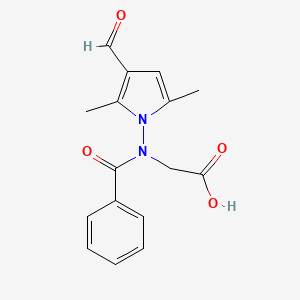 molecular formula C16H16N2O4 B3332248 [Benzoyl(3-formyl-2,5-dimethyl-1h-pyrrol-1-yl)amino]acetic acid CAS No. 880391-37-7
