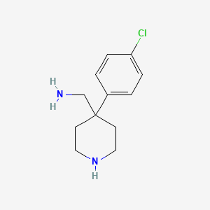 molecular formula C12H17ClN2 B3332288 (4-(4-Chlorophenyl)piperidin-4-yl)methanamine CAS No. 885653-41-8