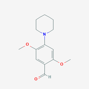 molecular formula C14H19NO3 B3332298 2,5-二甲氧基-4-哌啶-1-基-苯甲醛 CAS No. 886501-97-9