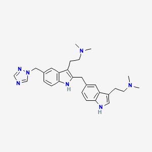 molecular formula C28H35N7 B3332304 Rizatriptan dimer CAS No. 887001-08-3