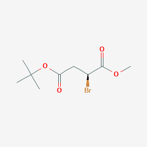 molecular formula C9H15BrO4 B3332307 (S)-4-tert-Butyl 1-methyl 2-bromosuccinate CAS No. 887143-08-0