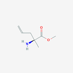molecular formula C7H13NO2 B3332350 (S)-2-Amino-2-methyl-pent-4-enoic acid methyl ester CAS No. 88820-87-5