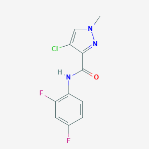 molecular formula C11H8ClF2N3O B333239 4-chloro-N-(2,4-difluorophenyl)-1-methyl-1H-pyrazole-3-carboxamide 