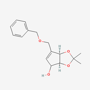 molecular formula C16H20O4 B3332399 (3aS,6aR)-6-(benzyloxymethyl)-2,2-dimethyl-4,6a-dihydro-3aH-cyclopenta[d][1,3]dioxol-4-ol CAS No. 89291-76-9
