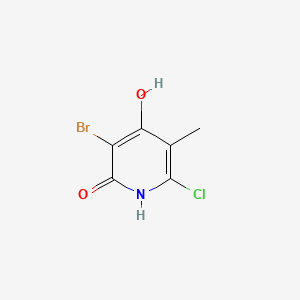 molecular formula C6H5BrClNO2 B3332406 5-Bromo-2-chloro-4,6-dihydroxy-3-methylpyridine CAS No. 89324-53-8