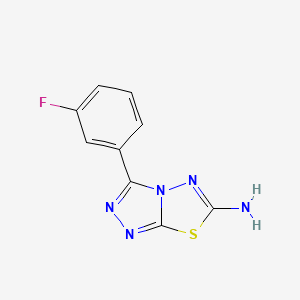 molecular formula C9H6FN5S B3332426 3-(3-Fluorophenyl)-[1,2,4]triazolo[3,4-b][1,3,4]thiadiazol-6-amine CAS No. 893643-46-4