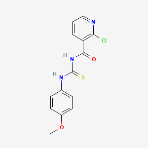 molecular formula C14H12ClN3O2S B3332438 N-[(2-chloro-3-pyridyl)carbonyl]-N'-(4-methoxyphenyl)thiourea CAS No. 89374-29-8