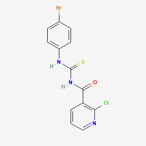 molecular formula C13H9BrClN3OS B3332440 N-(4-bromophenyl)-N'-[(2-chloro-3-pyridyl)carbonyl]thiourea CAS No. 89374-30-1