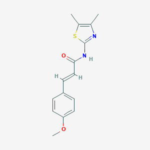 molecular formula C15H16N2O2S B333246 N-(4,5-dimethyl-1,3-thiazol-2-yl)-3-(4-methoxyphenyl)acrylamide 