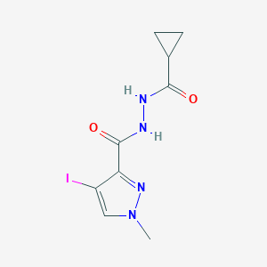 molecular formula C9H11IN4O2 B333247 N'-(cyclopropylcarbonyl)-4-iodo-1-methyl-1H-pyrazole-3-carbohydrazide 