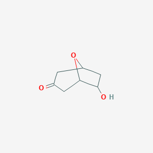 molecular formula C7H10O3 B3332473 (1R,5R,6S)-6-Hydroxy-8-oxabicyclo[3.2.1]octan-3-one CAS No. 89858-87-7