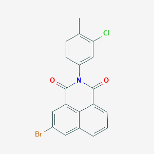 molecular formula C19H11BrClNO2 B333248 5-bromo-2-(3-chloro-4-methylphenyl)-1H-benzo[de]isoquinoline-1,3(2H)-dione 