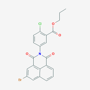 molecular formula C22H15BrClNO4 B333249 propyl 5-(5-bromo-1,3-dioxo-1H-benzo[de]isoquinolin-2(3H)-yl)-2-chlorobenzoate 