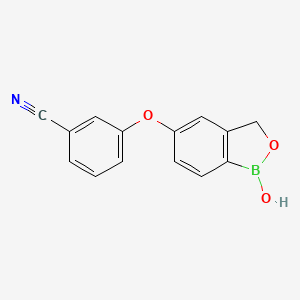 molecular formula C14H10BNO3 B3332574 3-[(1-hydroxy-3H-2,1-benzoxaborol-5-yl)oxy]benzonitrile CAS No. 906673-42-5