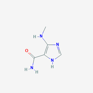 molecular formula C5H8N4O B3332583 4-(methylamino)-1H-imidazole-5-carboxamide CAS No. 90801-87-9