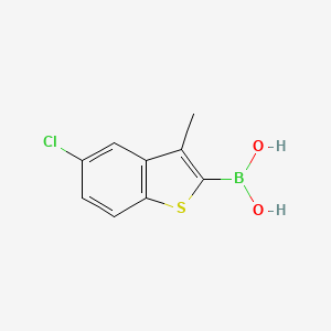 molecular formula C9H8BClO2S B3332647 5-Chloro-3-methylbenzo[b]thiophen-2-ylboronic acid CAS No. 912331-30-7