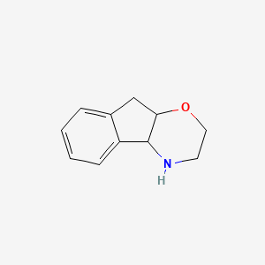 molecular formula C11H13NO B3332666 (4aR,9aS)-2,3,4,4a,9,9a-Hexahydroindeno[2,1-b]-1,4-oxazine CAS No. 913718-35-1