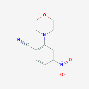 molecular formula C11H11N3O3 B3332693 2-(Morpholin-4-yl)-4-nitrobenzonitrile CAS No. 915390-02-2