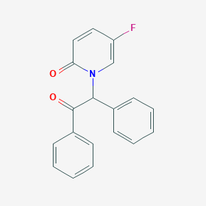 molecular formula C19H14FNO2 B3332727 5-Fluoro-1-(2-oxo-1,2-diphenylethyl)pyridin-2(1H)-one CAS No. 917871-47-7