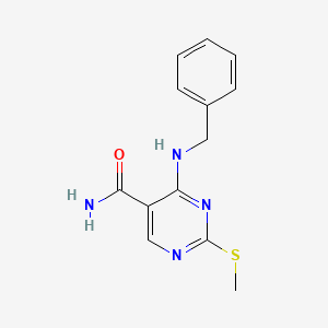 molecular formula C13H14N4OS B3332769 4-(Benzylamino)-2-(methylthio)pyrimidine-5-carboxamide CAS No. 919486-26-3