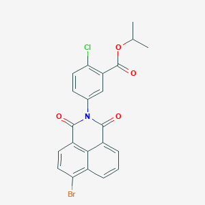 molecular formula C22H15BrClNO4 B333280 isopropyl 5-(6-bromo-1,3-dioxo-1H-benzo[de]isoquinolin-2(3H)-yl)-2-chlorobenzoate 