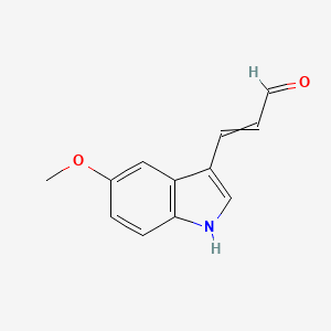 molecular formula C12H11NO2 B3332833 3-(5-methoxy-1H-indol-3-yl)prop-2-enal CAS No. 923293-04-3