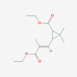 molecular formula C14H22O4 B3332845 Ethyl 3-[(1E)-3-ethoxy-2-methyl-3-oxoprop-1-en-1-yl]-2,2-dimethylcyclopropane-1-carboxylate CAS No. 92372-55-9