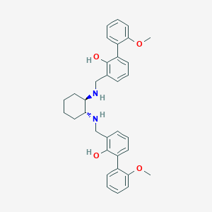 molecular formula C34H38N2O4 B3332892 N,N'-Bis[3-(2-methoxyphenyl)-2-hydroxybenzyl](1R,2R)-1,2-cyclohexanediamine CAS No. 928769-12-4