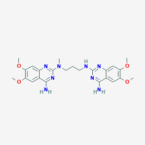 molecular formula C24H30N8O4 B3332900 N-Des-tetrahydrofuranN-(6,7-Dimethoxy-4,4a-dihydroquinazolin-4-amine)Alfuzosin CAS No. 928780-95-4