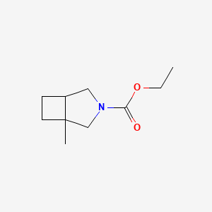 molecular formula C10H17NO2 B3332904 1-甲基-3-氮杂双环[3.2.0]庚烷-3-羧酸乙酯 CAS No. 92898-06-1