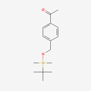 molecular formula C15H24O2Si B3332919 1-[4-({[Tert-butyl(dimethyl)silyl]oxy}methyl)phenyl]ethanone CAS No. 93131-87-4